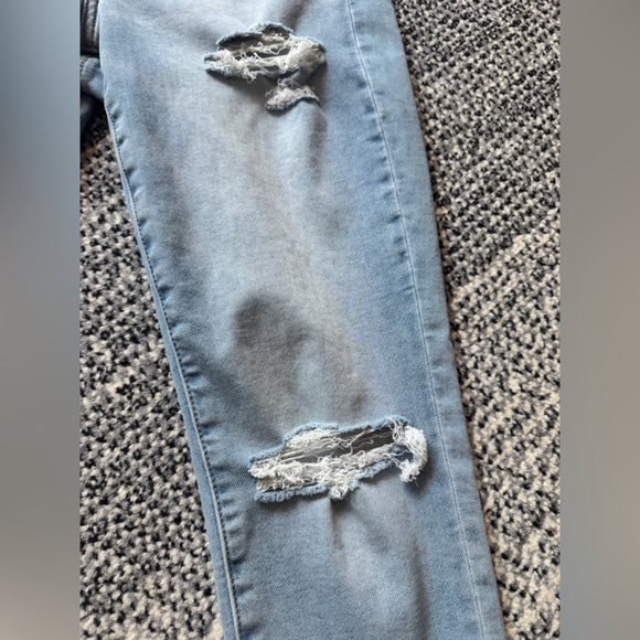 American Eagle Outfitters Jegging High Rise 8 reg Skinny Jeans Distressed EUC - Picture 4 of 10